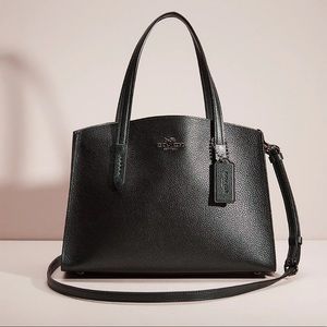 NWOT Coach Charlie Carryall 28” Metallic Black (authentic)